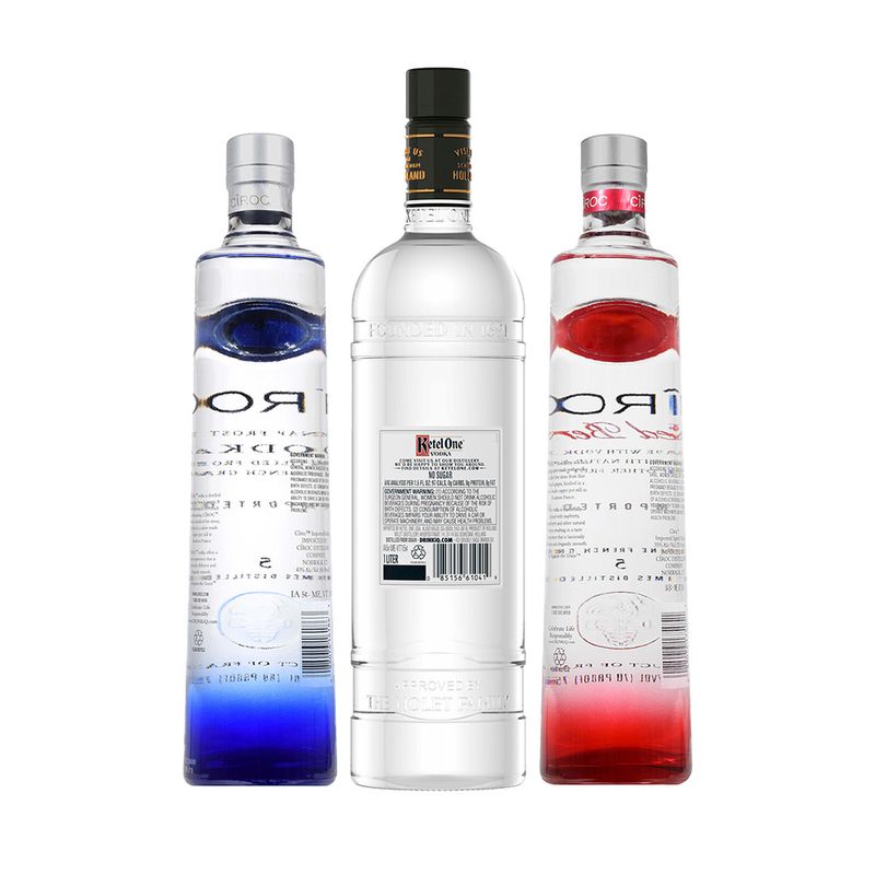 Combo Vodka Ciroc + Vodka Ciroc Red berry + Vodka Ketel One