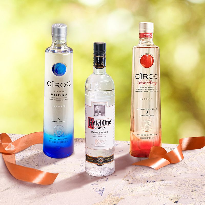 Combo Vodka Ciroc + Vodka Ciroc Red berry + Vodka Ketel One