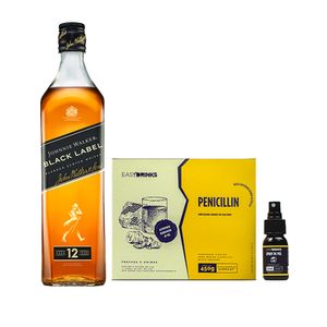 COMBO WHISKY JOHNNIE WALKER BLACK LABEL 1L + KIT PENICILLIN