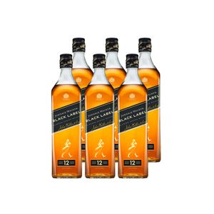 COMBO WHISKY JOHNNIE WALKER Black Label 1L - 6 unidades