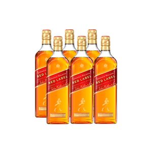 COMBO WHISKY JOHNNIE WALKER Red Label 1L - 6 unidades