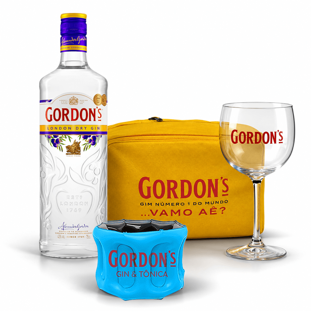 Gordons London Dry 750ml + Bolsa Térmica + Taça - - The-Bar