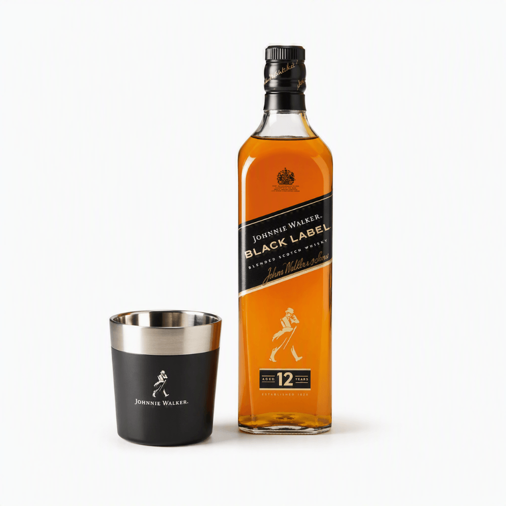 Kit Johnnie Walker Black Label 750ml + Copo Stanley - - The-Bar