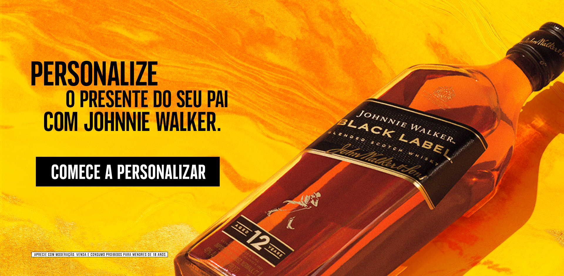 garrafa de whisky black label personalizado para o dia dos pais
