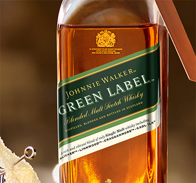 Garrafa de Johnnie Walker Green Label 750ml.